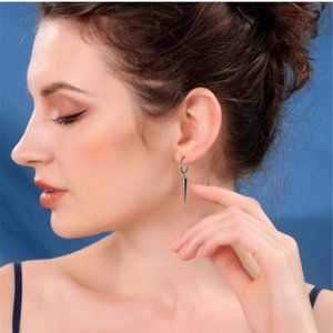 Stainless Steel Vintage Barrel Punk Earrings
